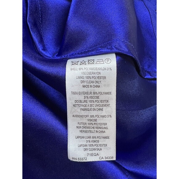 French Connection Lace Mini Dress Skater Fit And Flare | Royal Blue | Size 6 M - Picture 6 of 11